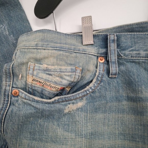 Women's Diesel Myguy Relaxed Boyfriend Distressed Destroyed Jeans Sz W32 L 34 - Picture 5 of 10